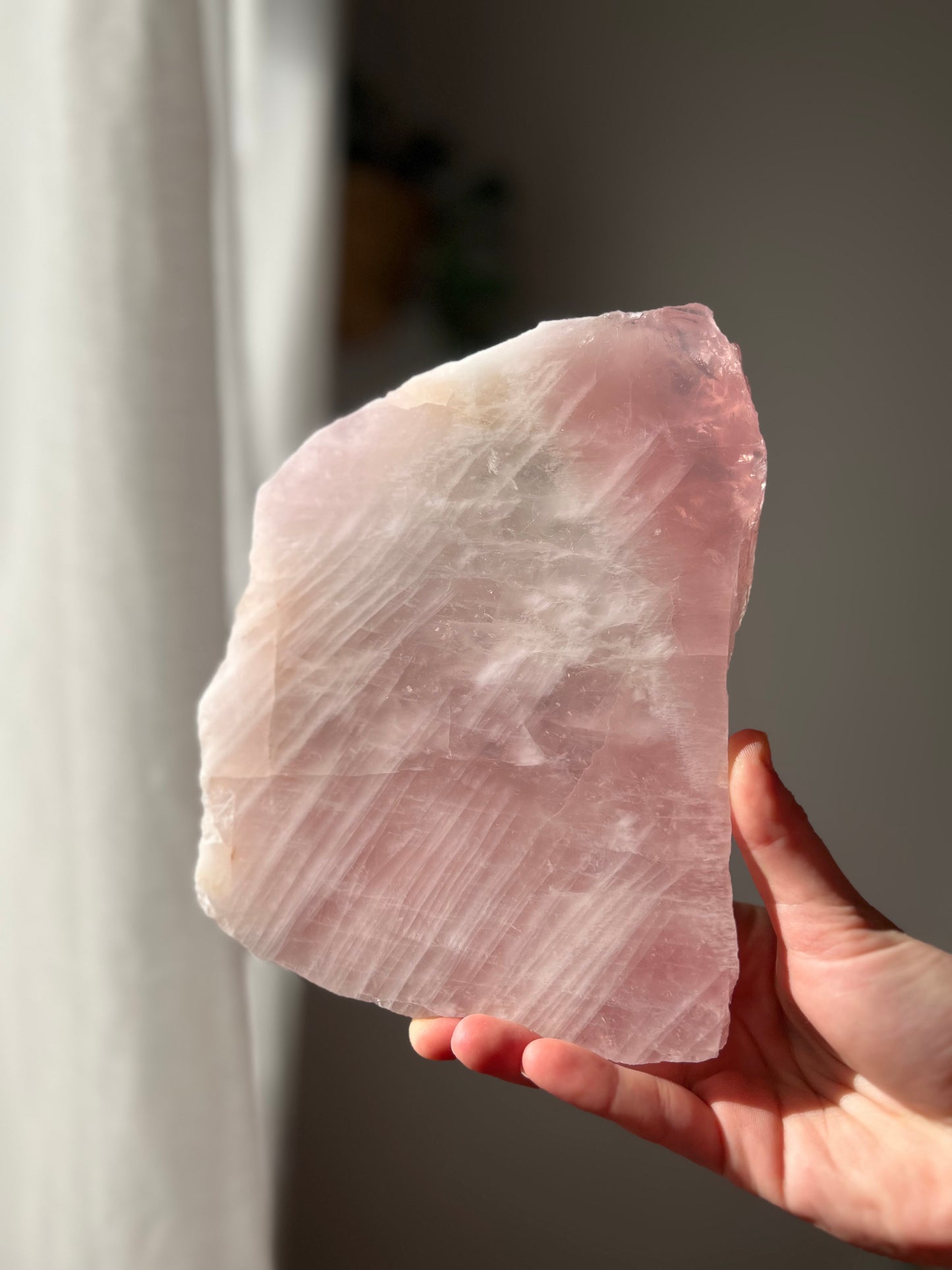 Rose Quartz slice from Brazil 02