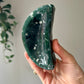 Moss Agate Crescent moon bowl from Brazil