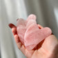 Rose Quartz Facial Gua Sha stone from Brazil