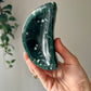 Moss Agate Crescent moon bowl from Brazil