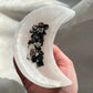 Black Garnet mini stones from India (5 pieces)