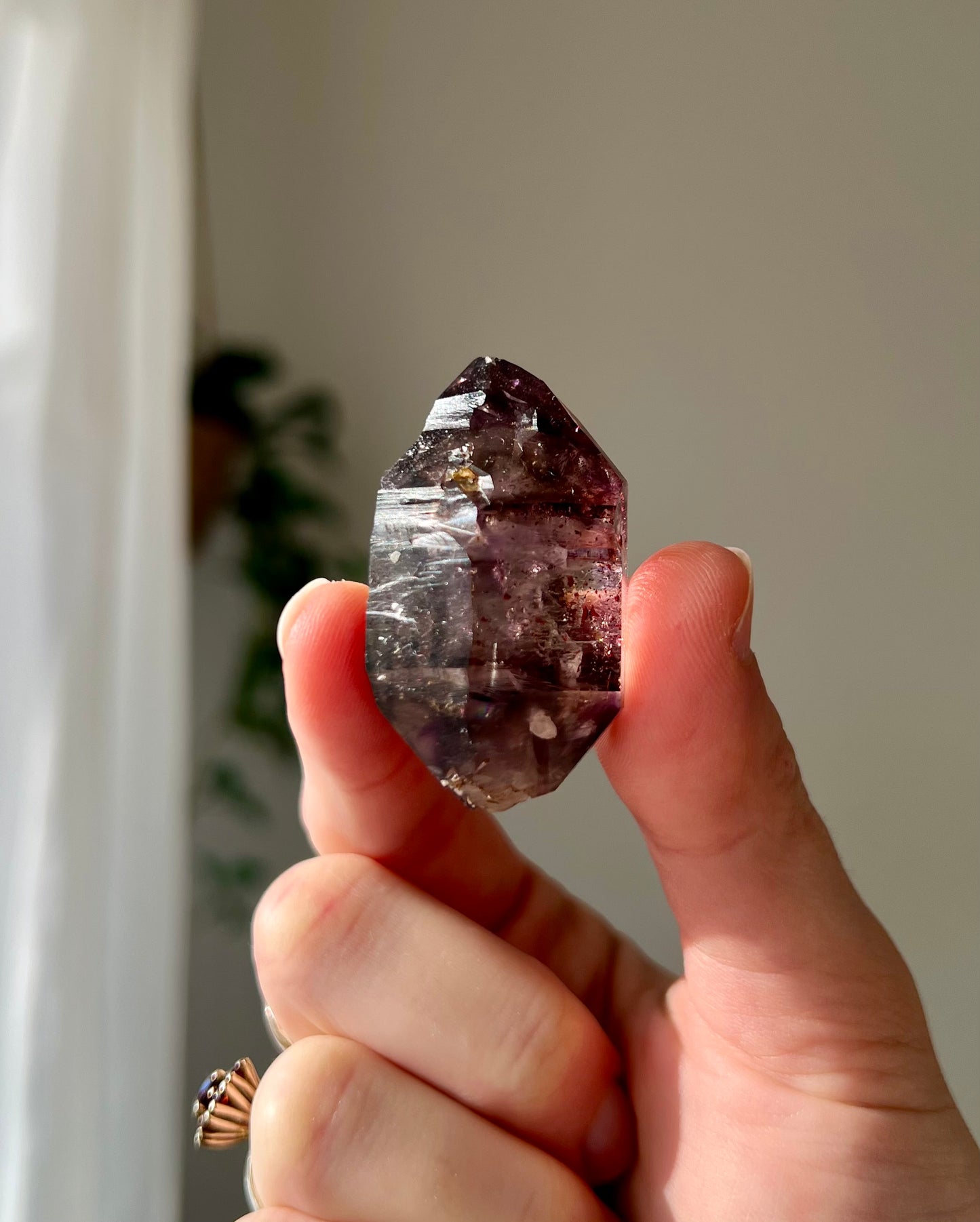 Brandburg Amethyst with moving enhydro