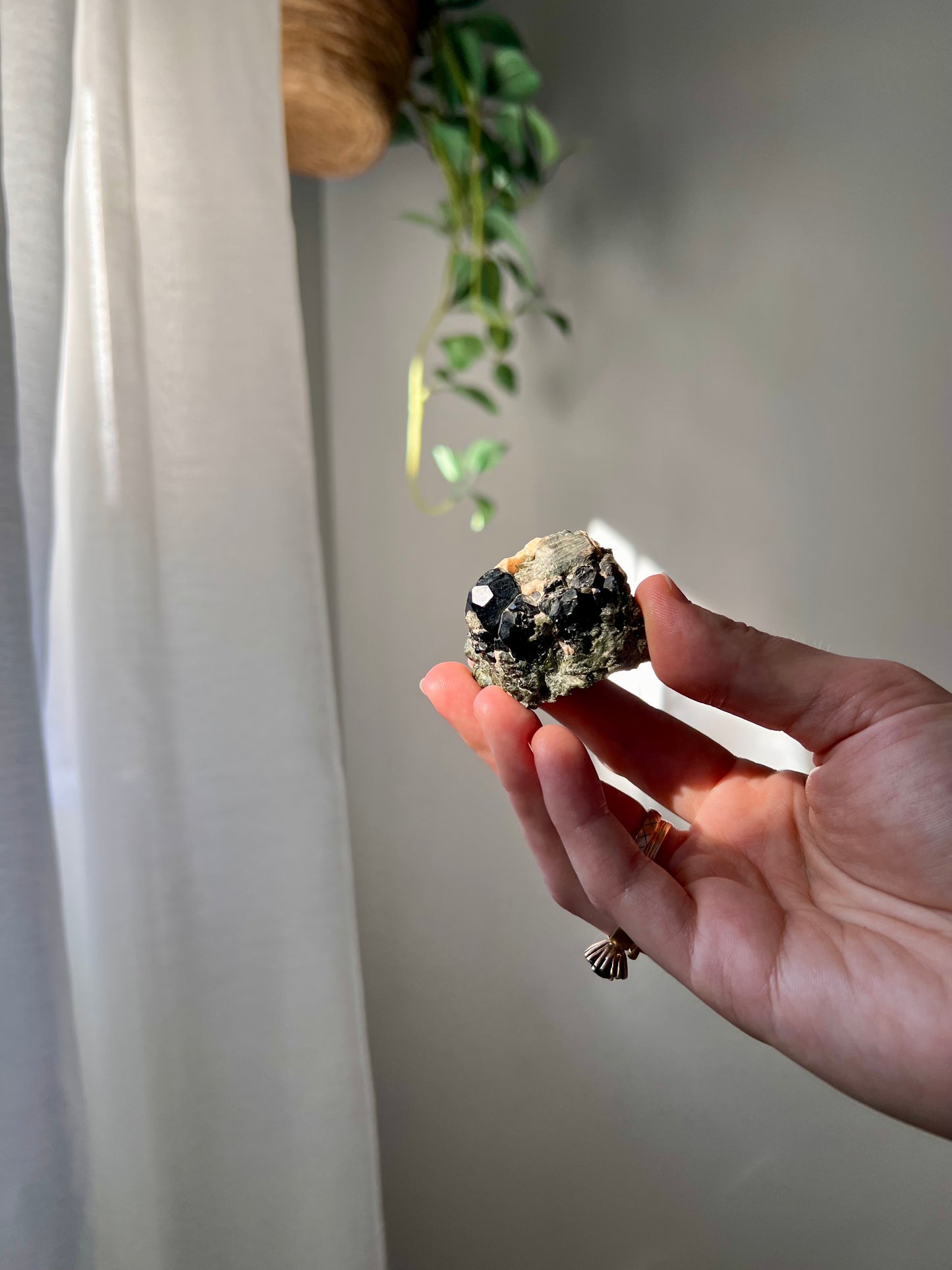 Rare collectable Black Spinel from Russia