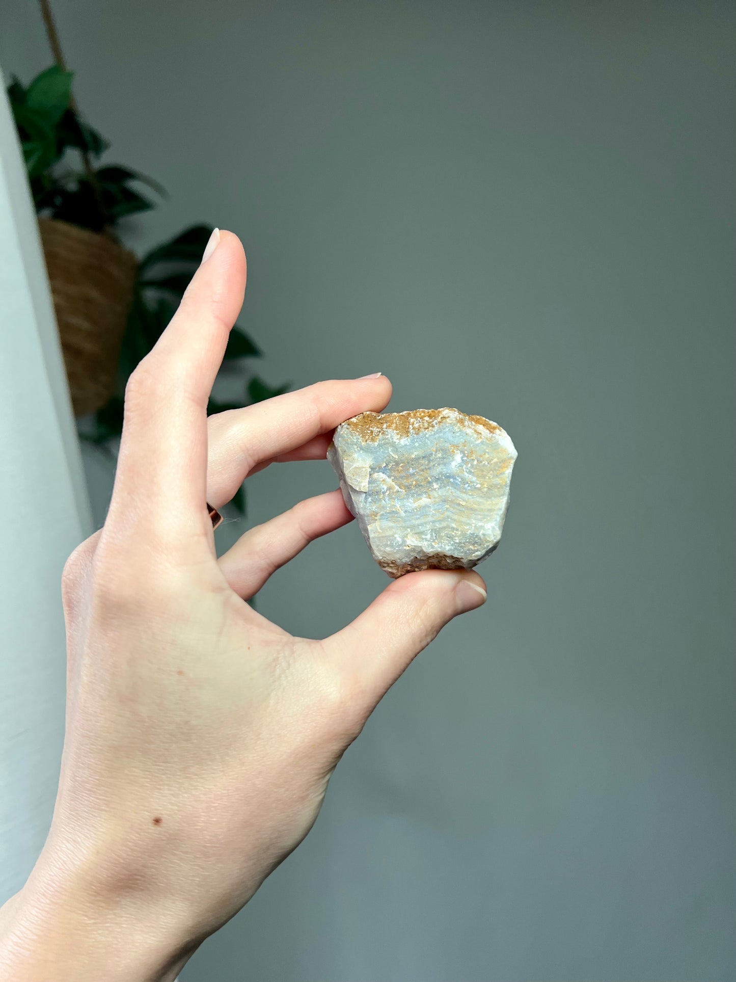 Rough Blue Lace Agate from Namibia