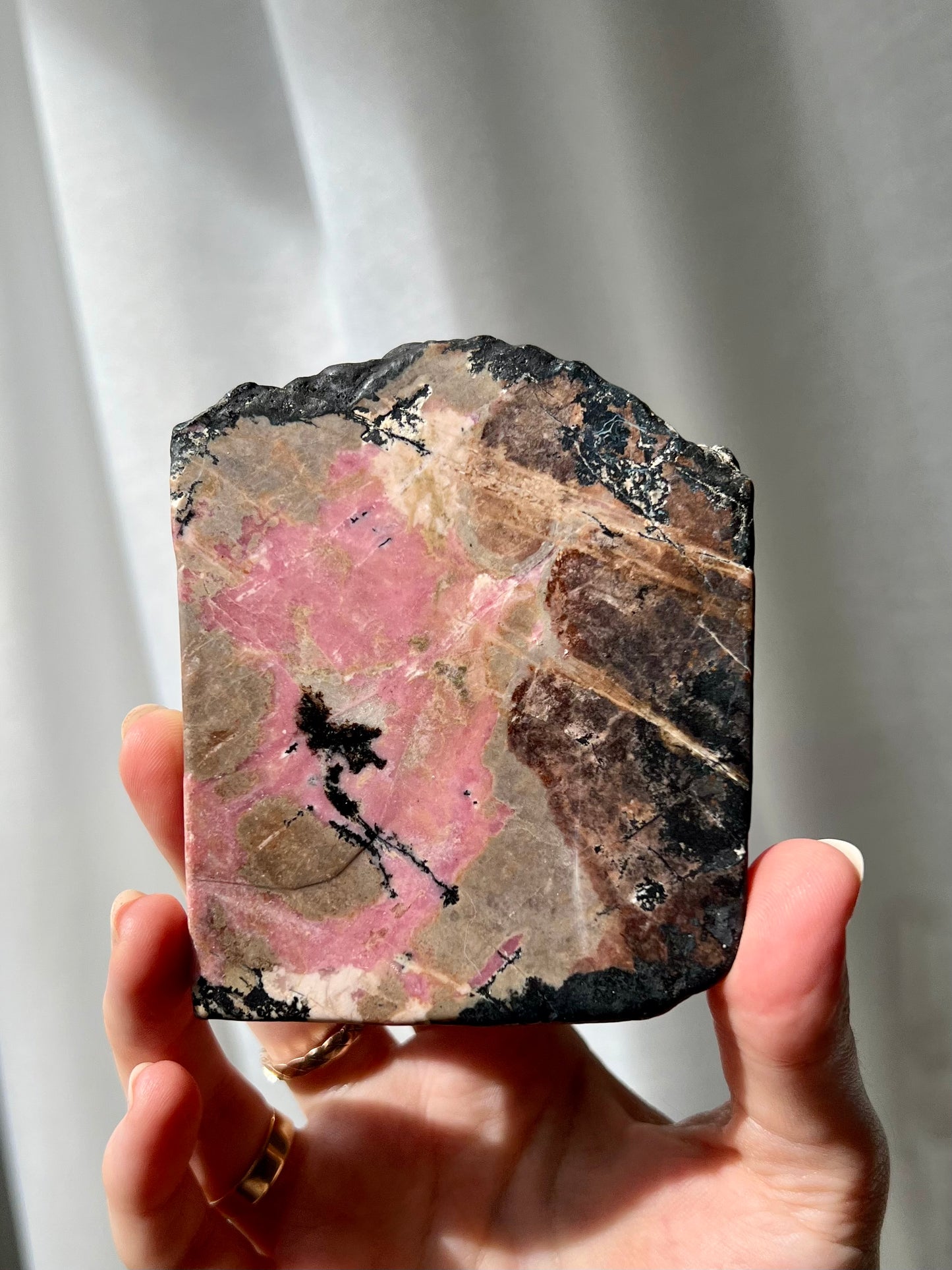 Australian Rhodonite slice