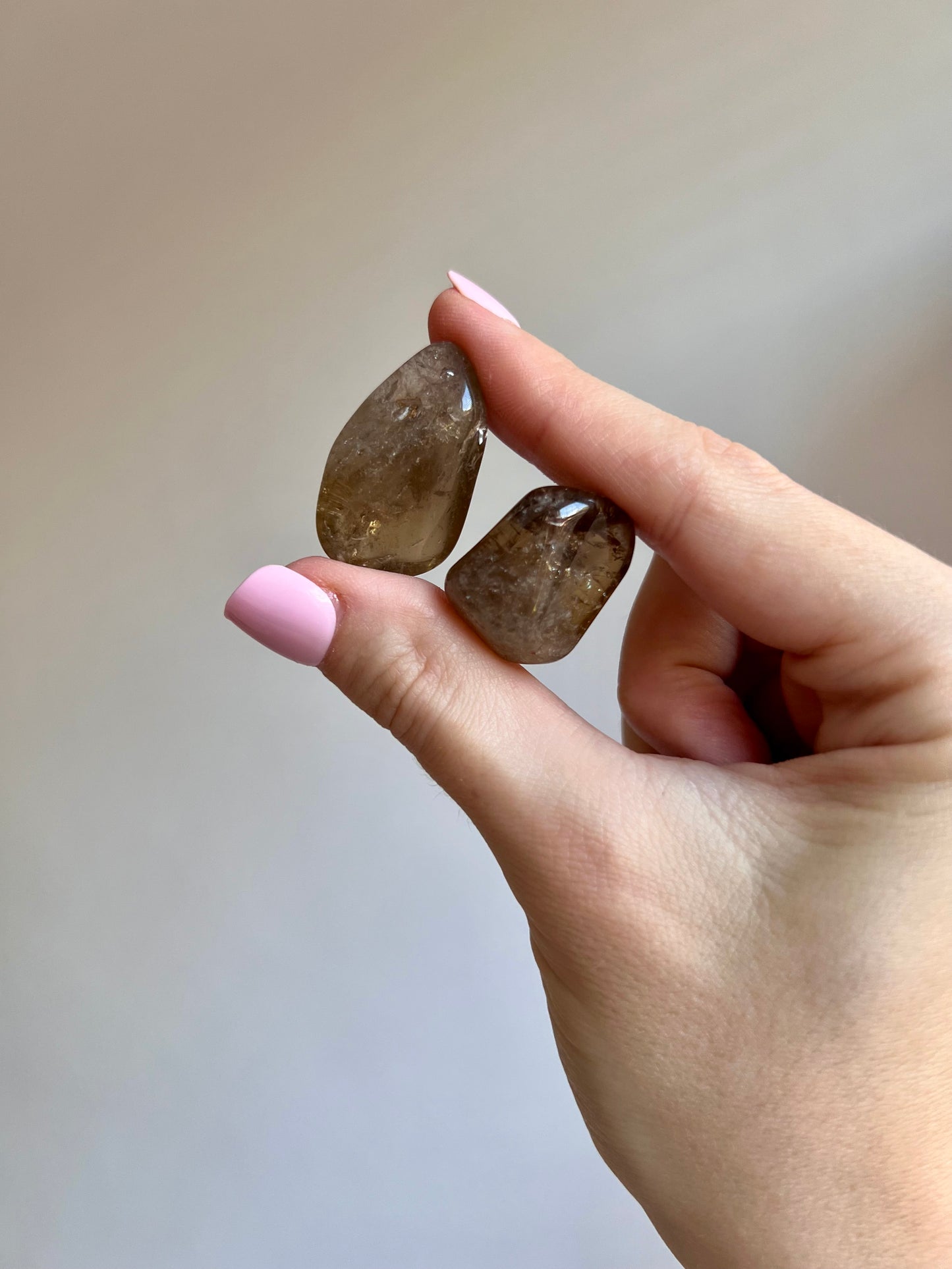 Natural dark Citrine tumbled stone from Africa