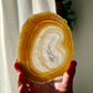Agate and Quartz slice from Brazil