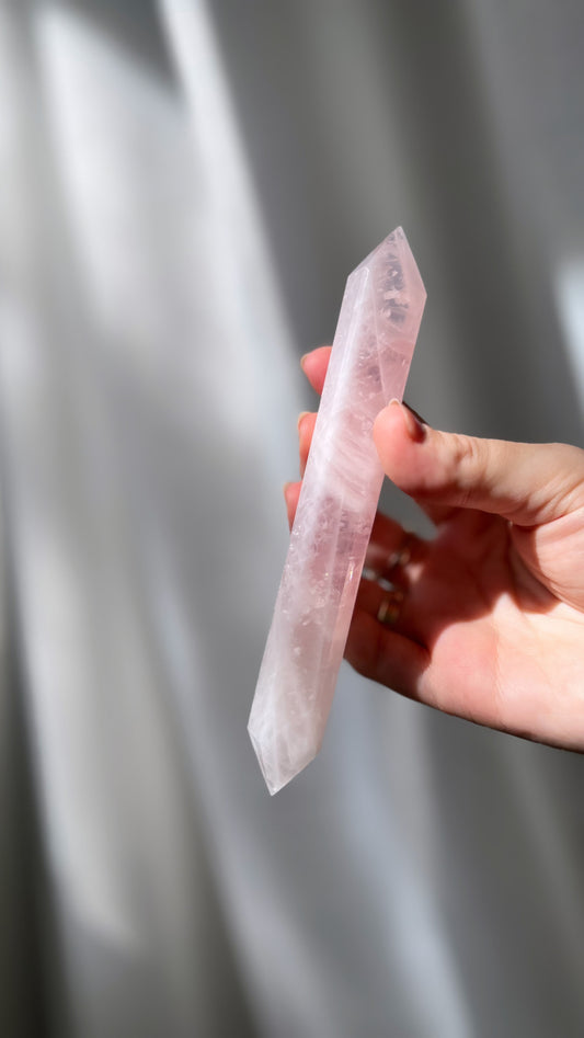 Rose Quartz wand from Brazil