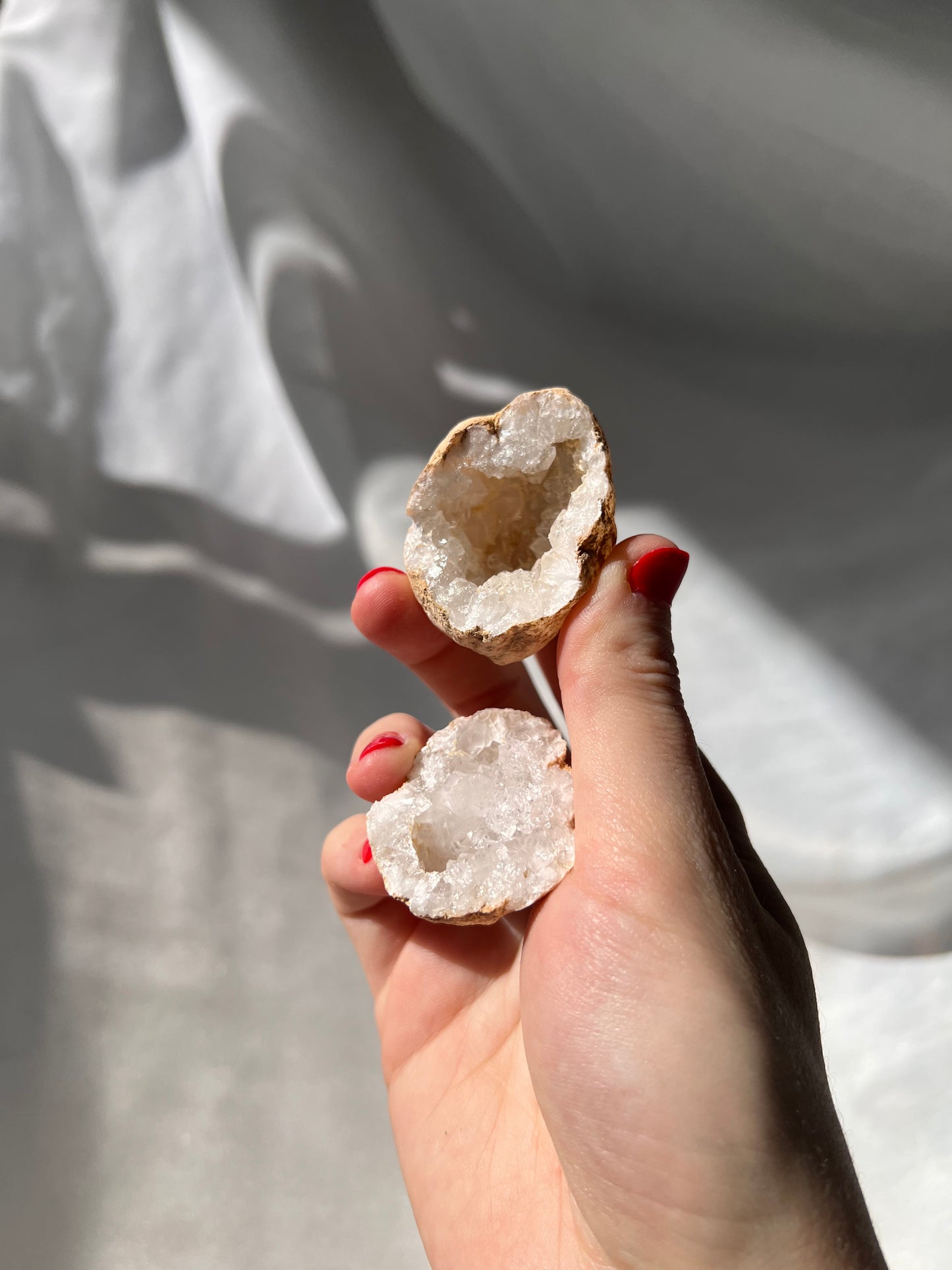 Clear Quartz Mini Geode from Morocco
