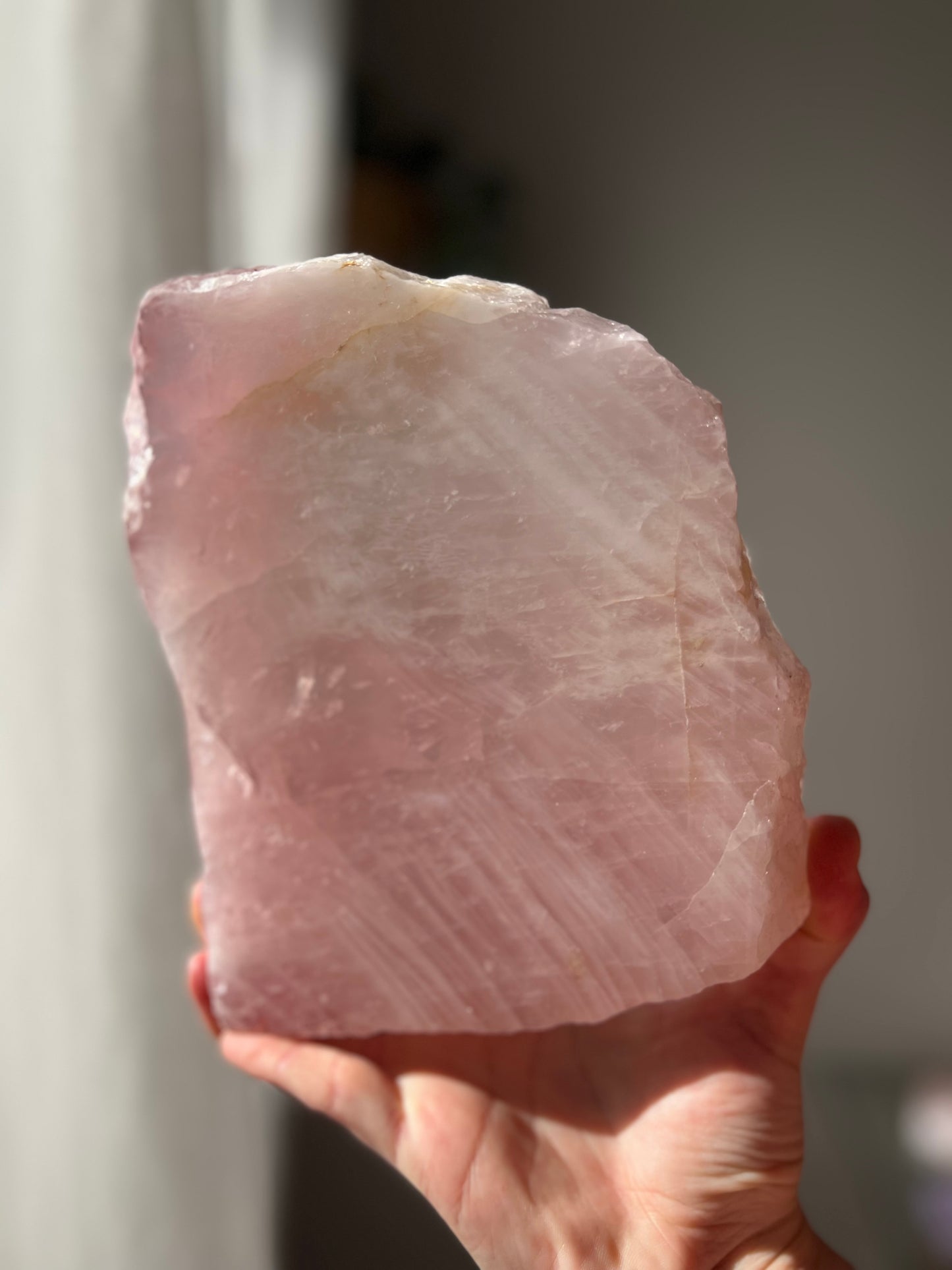 Rose Quartz slice from Brazil 02