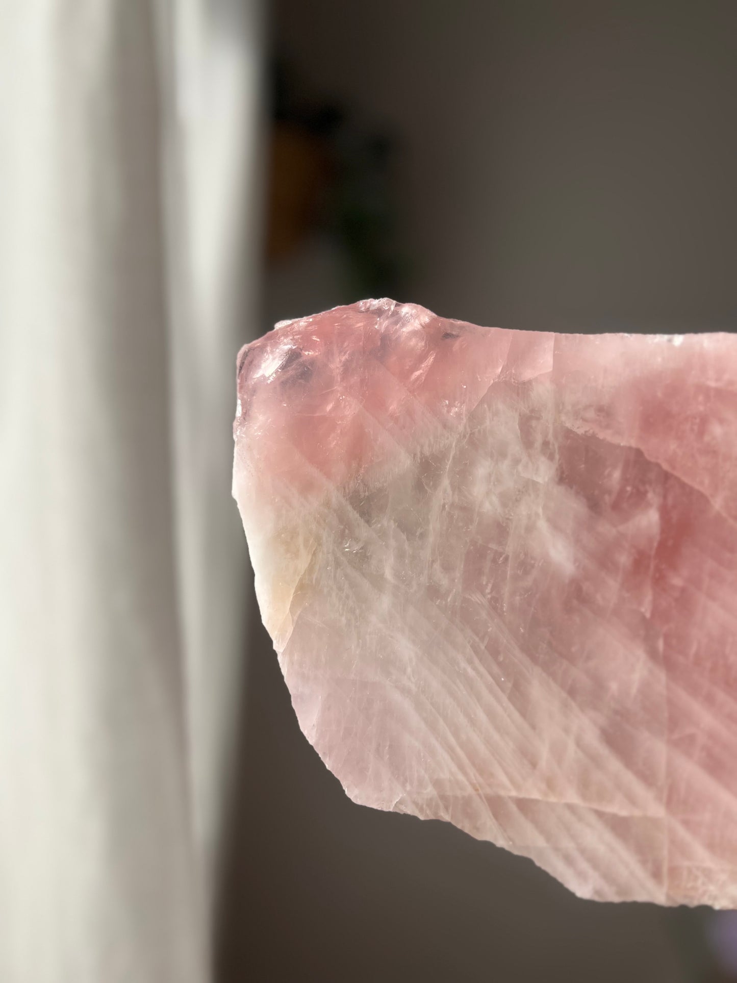 Rose Quartz slice from Brazil 02