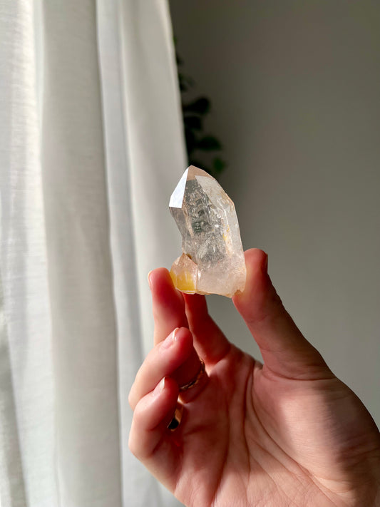 Hahd dug Clear Quartz with Iron from the USA