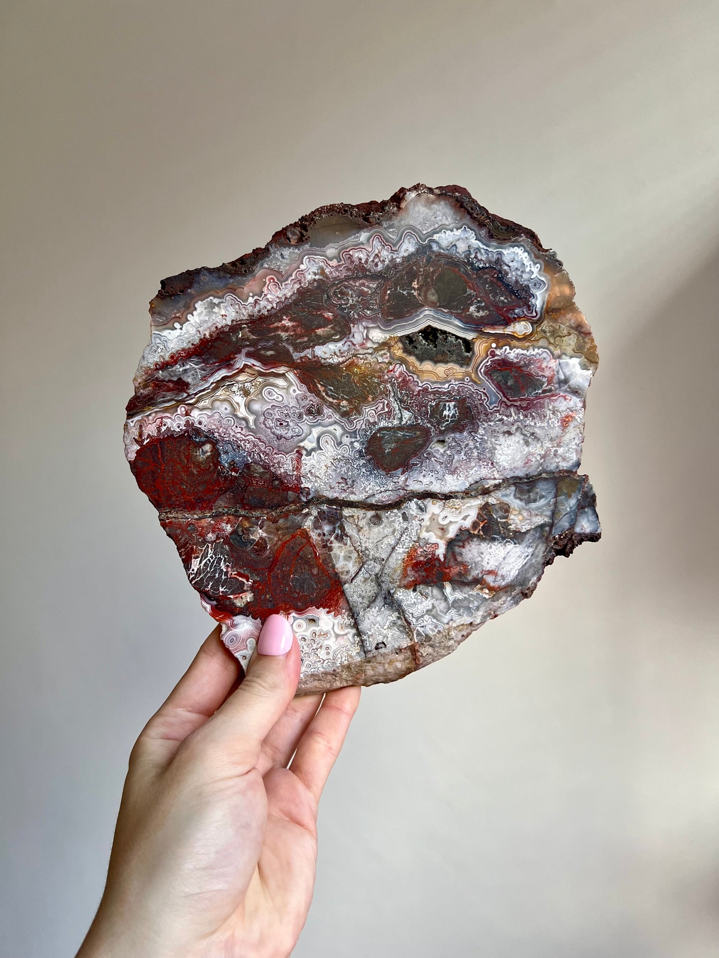 Crazy Lace Agate slab from Brazil