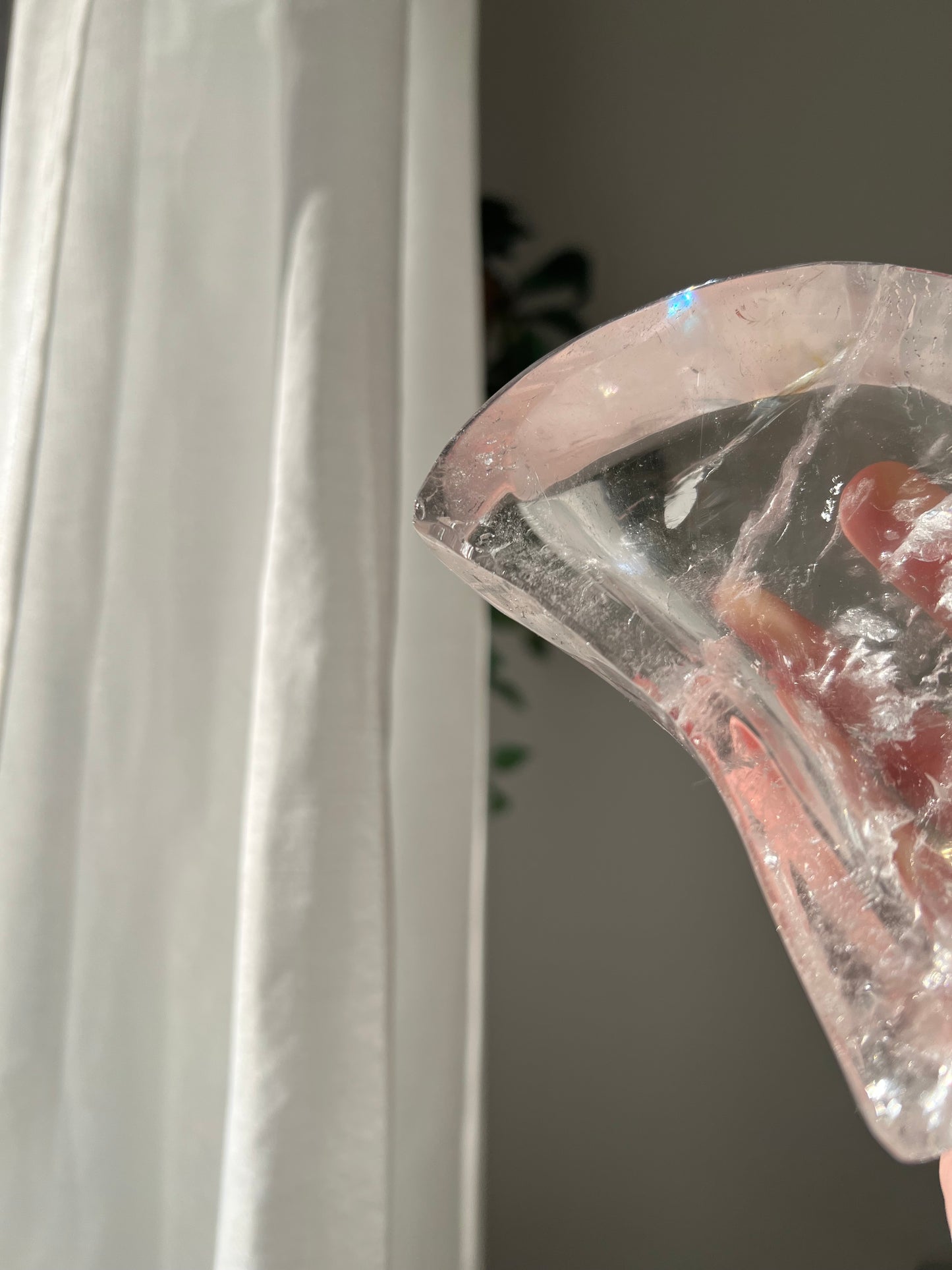 Clear Quartz cresent moon bowl from Brazil