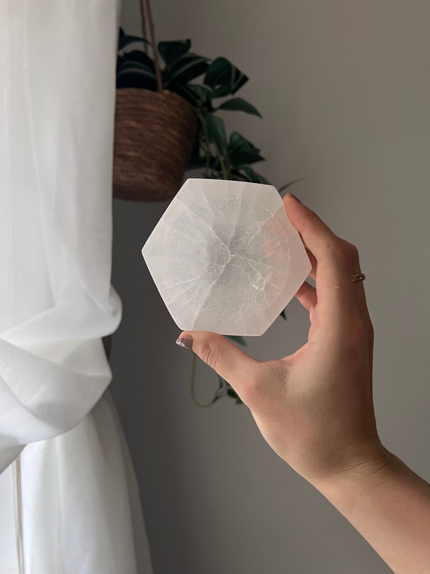 Selenite charging bowl from Morocco