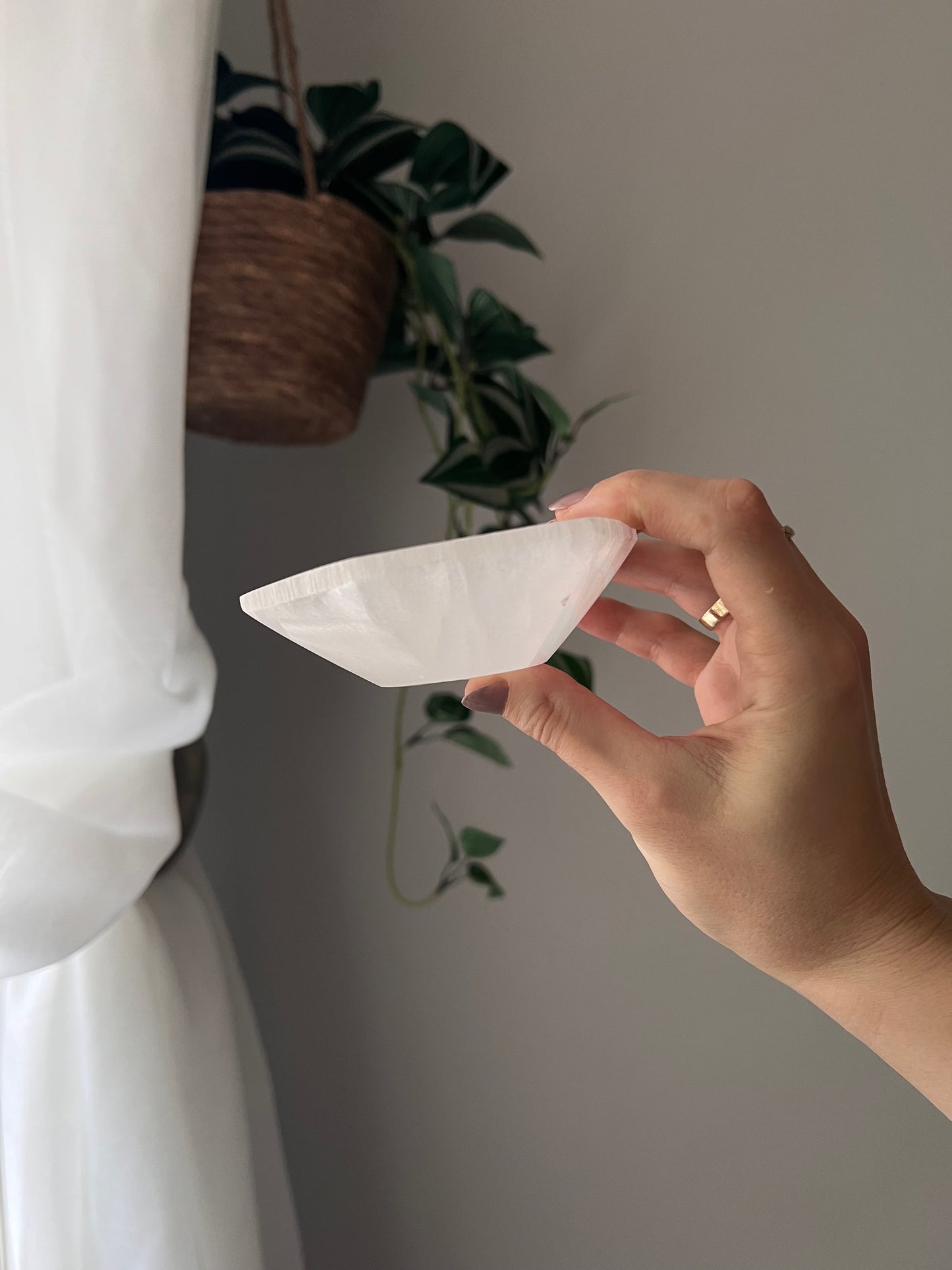 Selenite charging bowl from Morocco