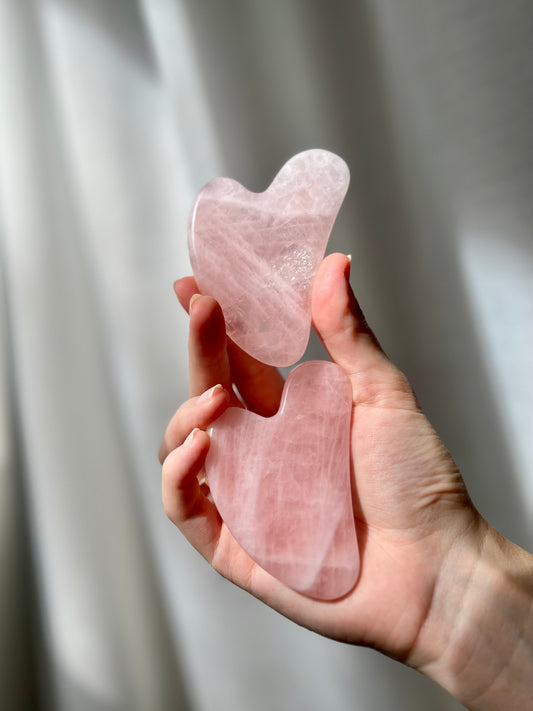 Rose Quartz Facial Gua Sha stone from Brazil