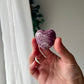 Lepidolite heart from Brazil