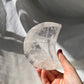 Clear Quartz crescent moon bowl from Brazil