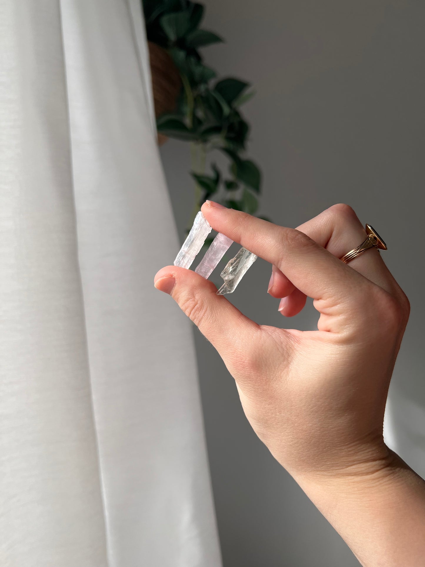 Trio of Kunzite, Hiddenite and Triphane 02