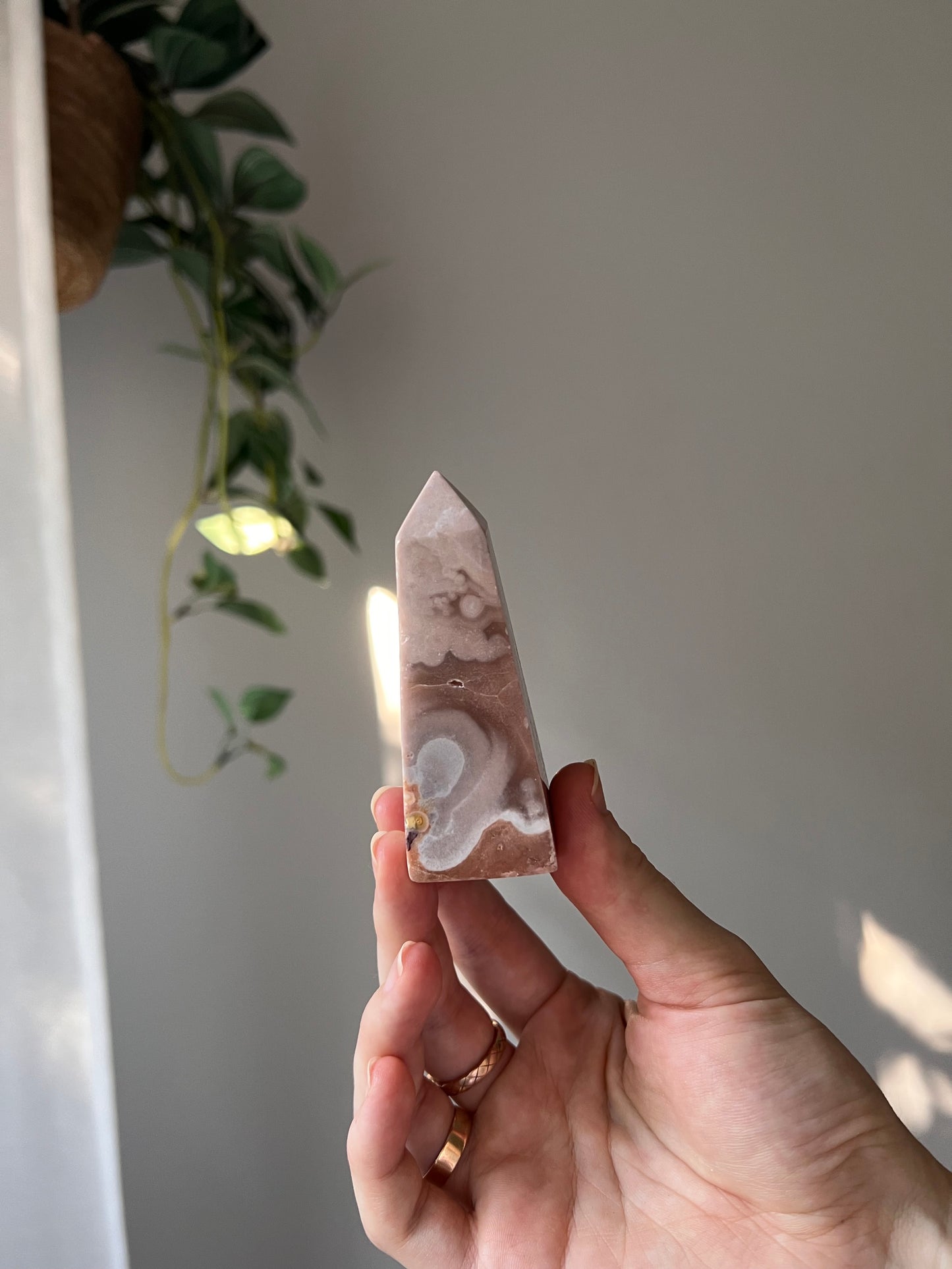 Pink Amethyst tower from Brazil