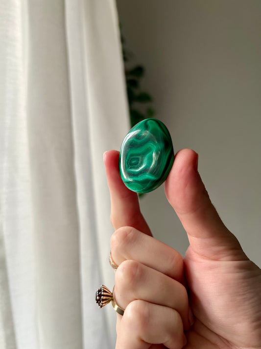 Malachite palmstone from The Congo