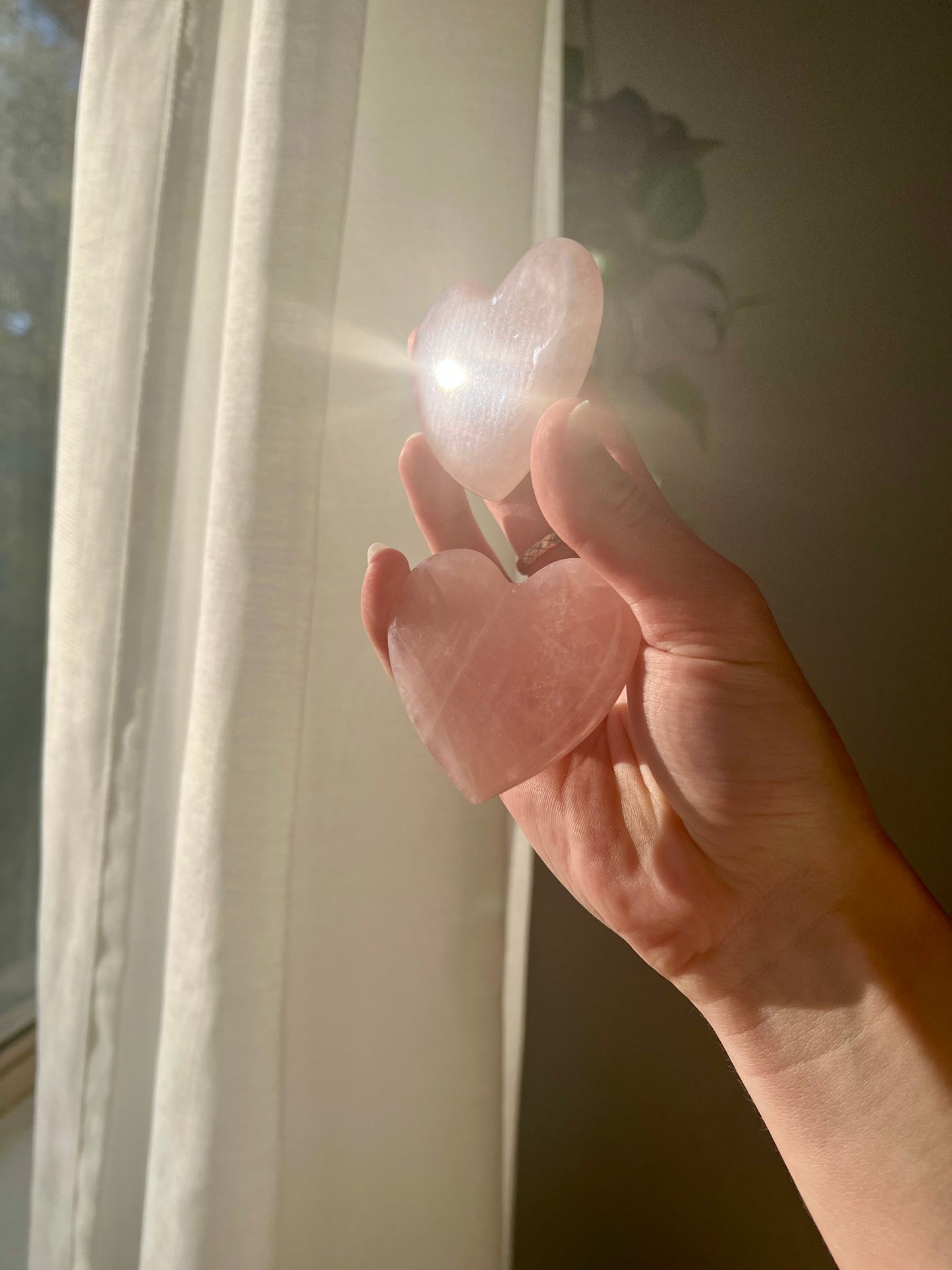 Rose Quartz heart from Brazil