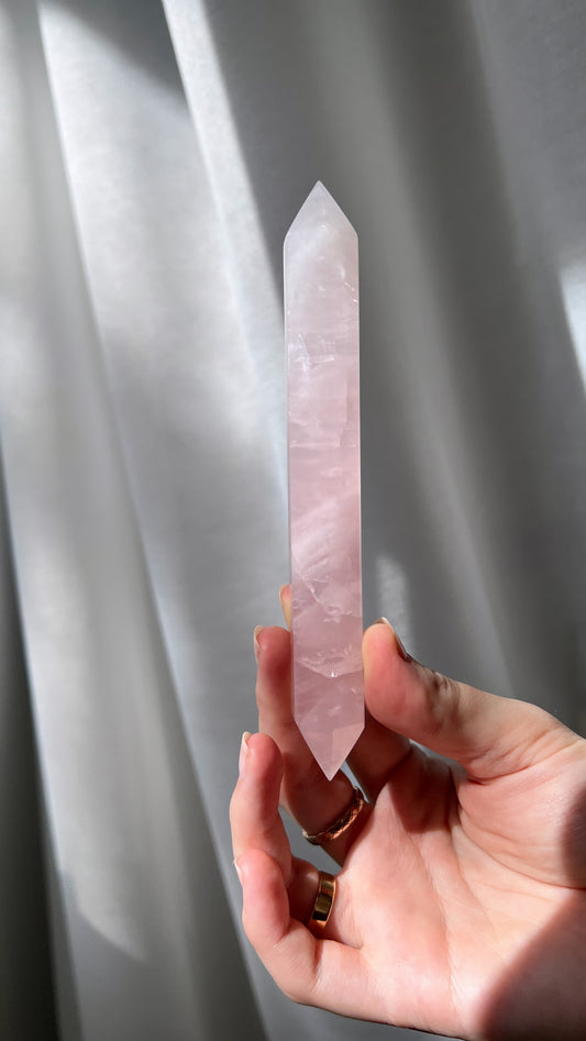 Rose Quartz wand from Brazil