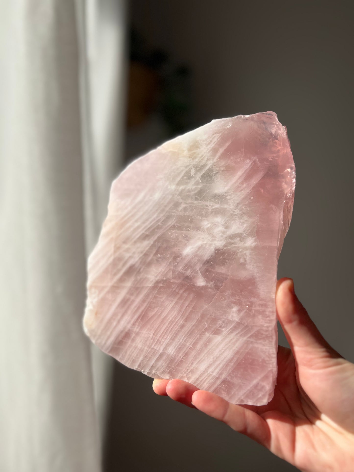 Rose Quartz slice from Brazil 02