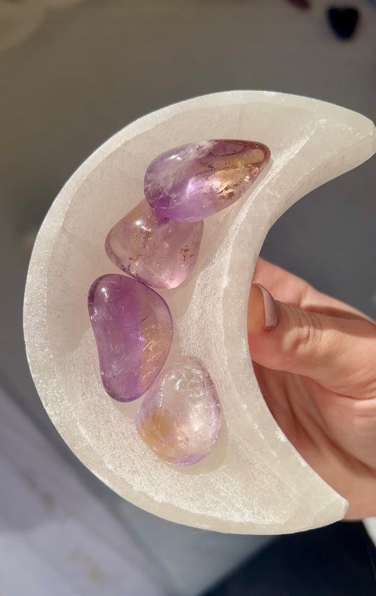 Ametrine tumbled stone from Brazil