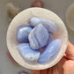 Blue Lace Agate tumbled stone from Namibia