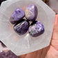 Rare Charoite tumbled stone from Murun Massif.