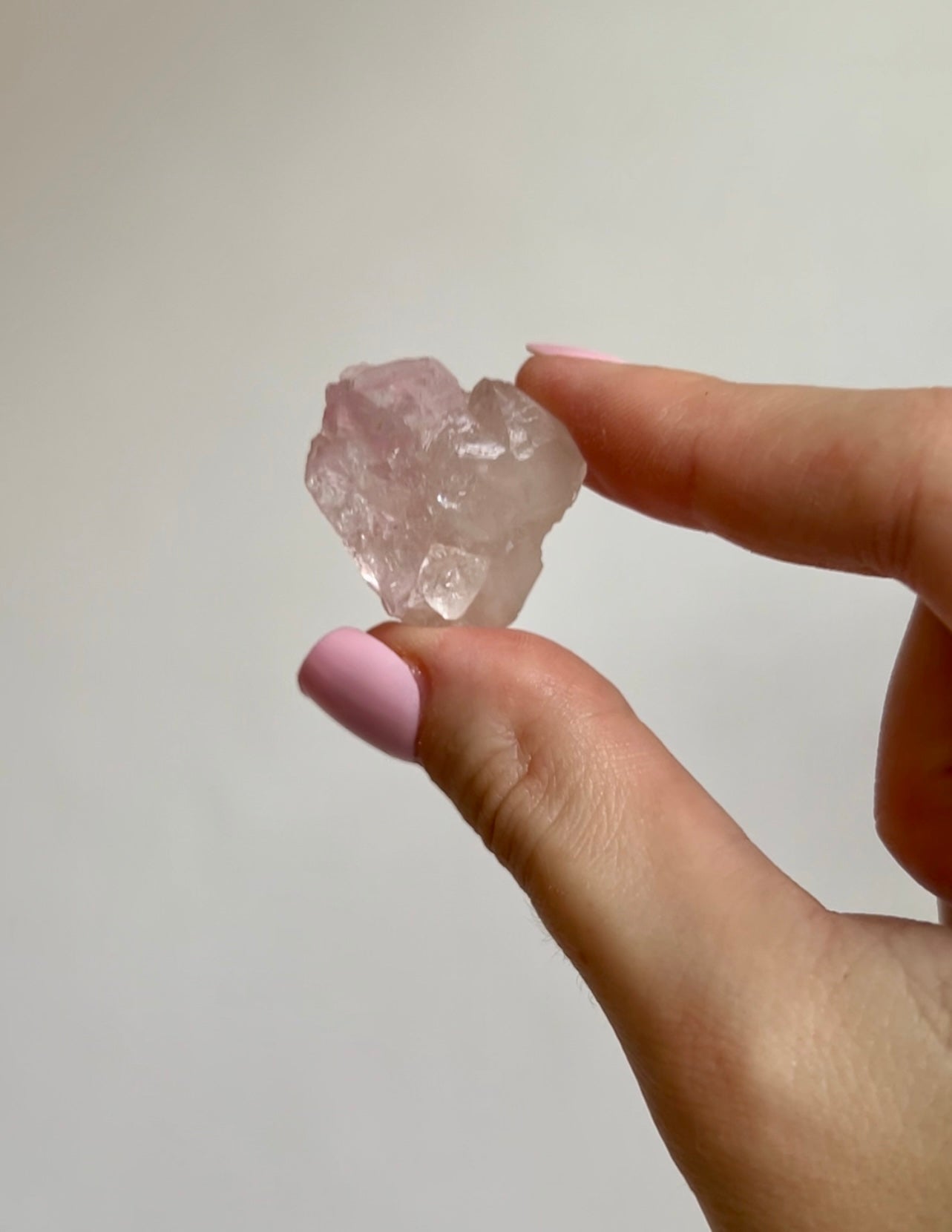 Rare crystalline Rose Quartz from Brazil