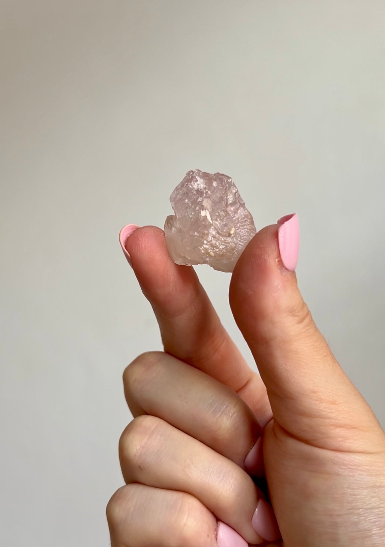 Rare crystalline Rose Quartz from Brazil