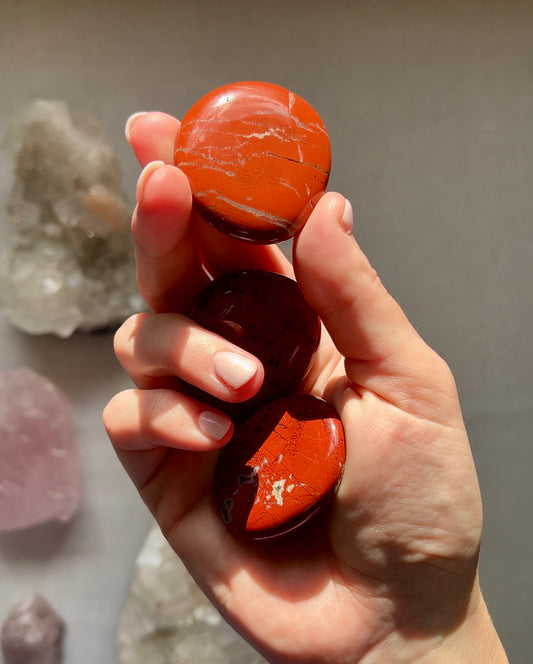 Red Jasper Palmstones from Brazil