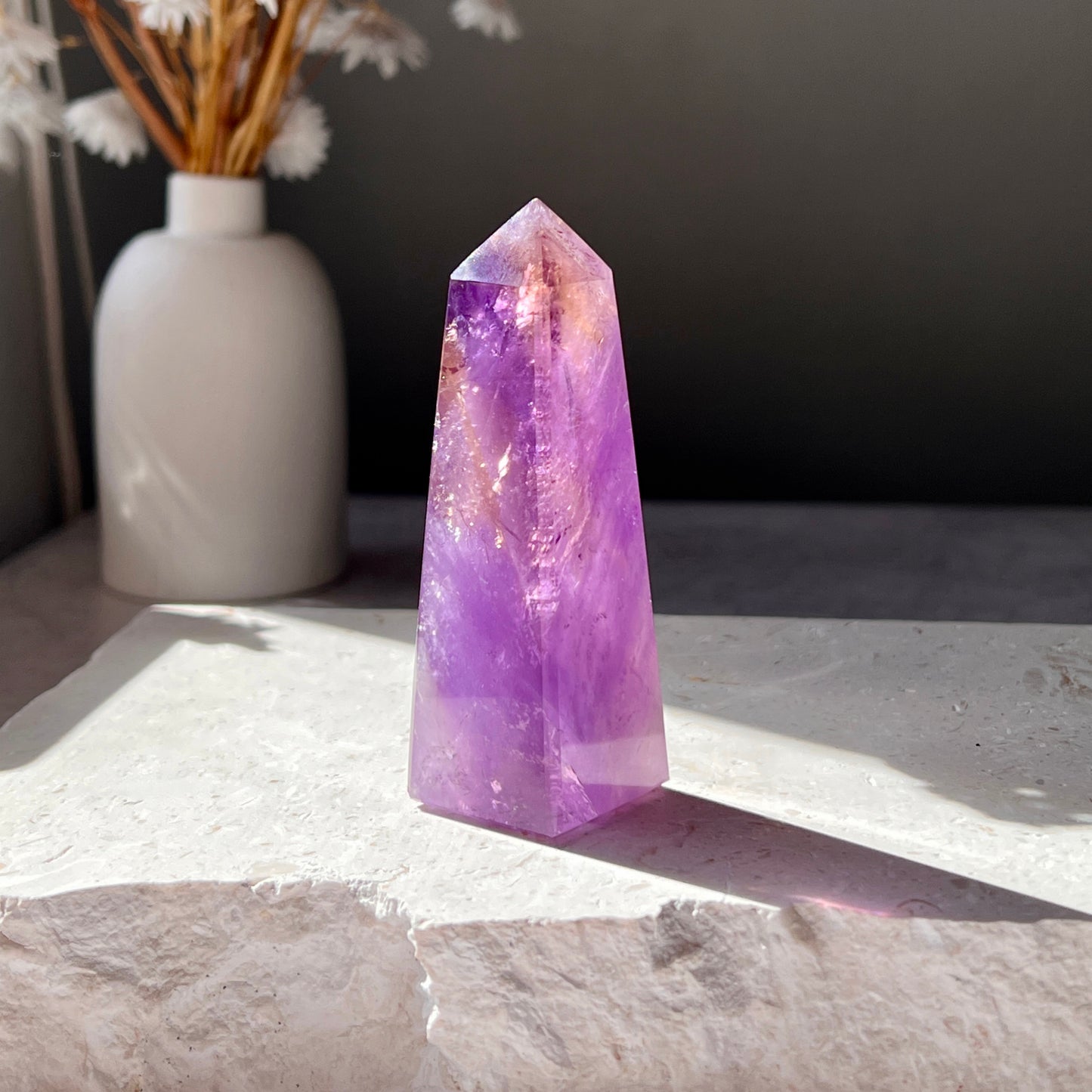 A grade Unheated natural Ametrine Obelisk from Brazil 01