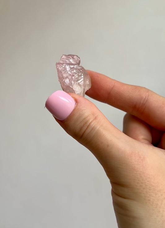 Rare crystalline Rose Quartz from Brazil