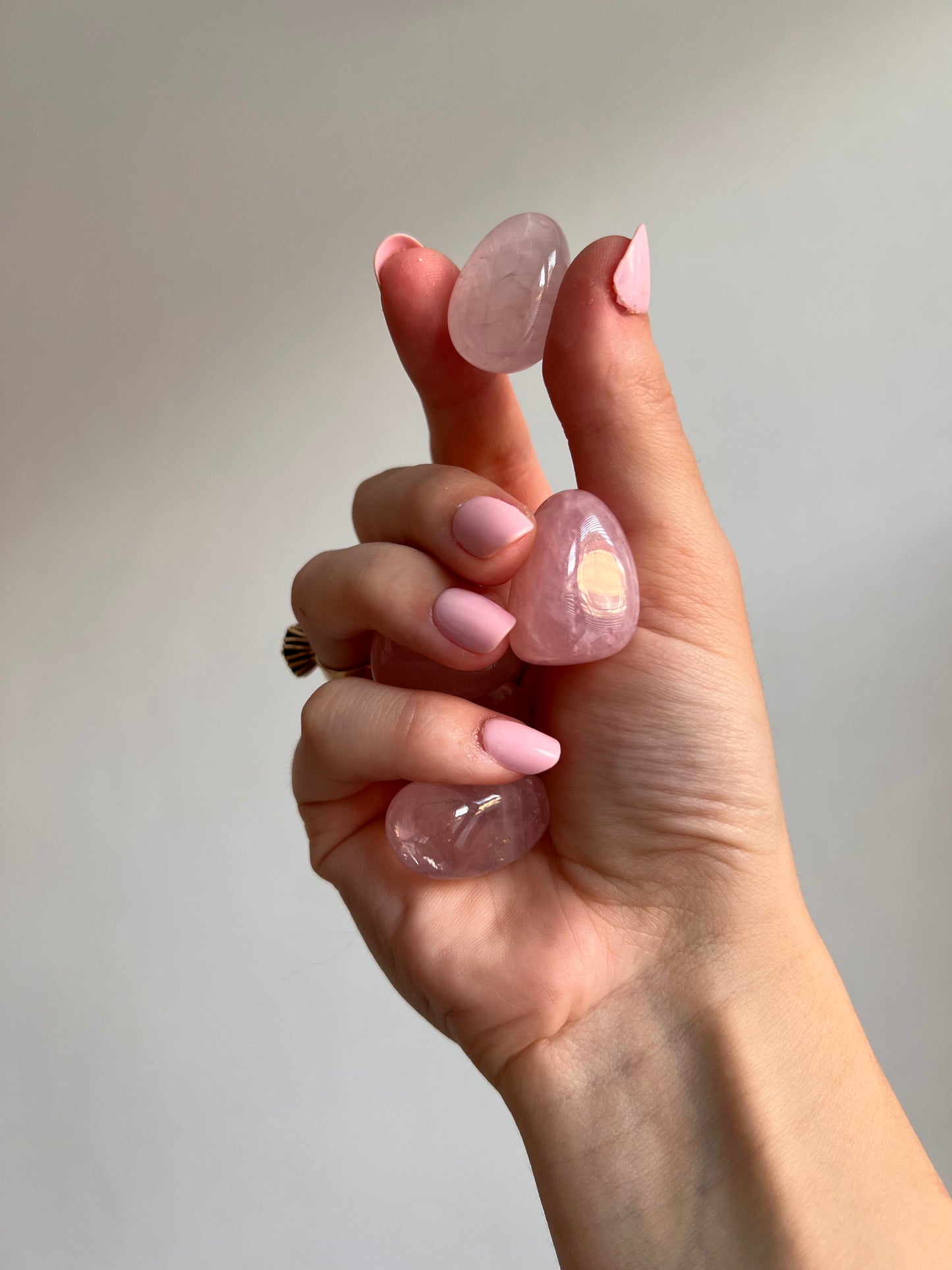 AAA grade Rose Quartz tumbles from Madagascar