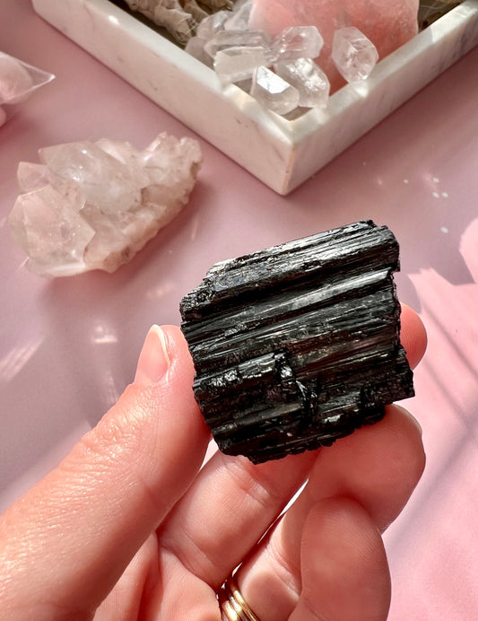 Medium Black Tourmaline from Brazil