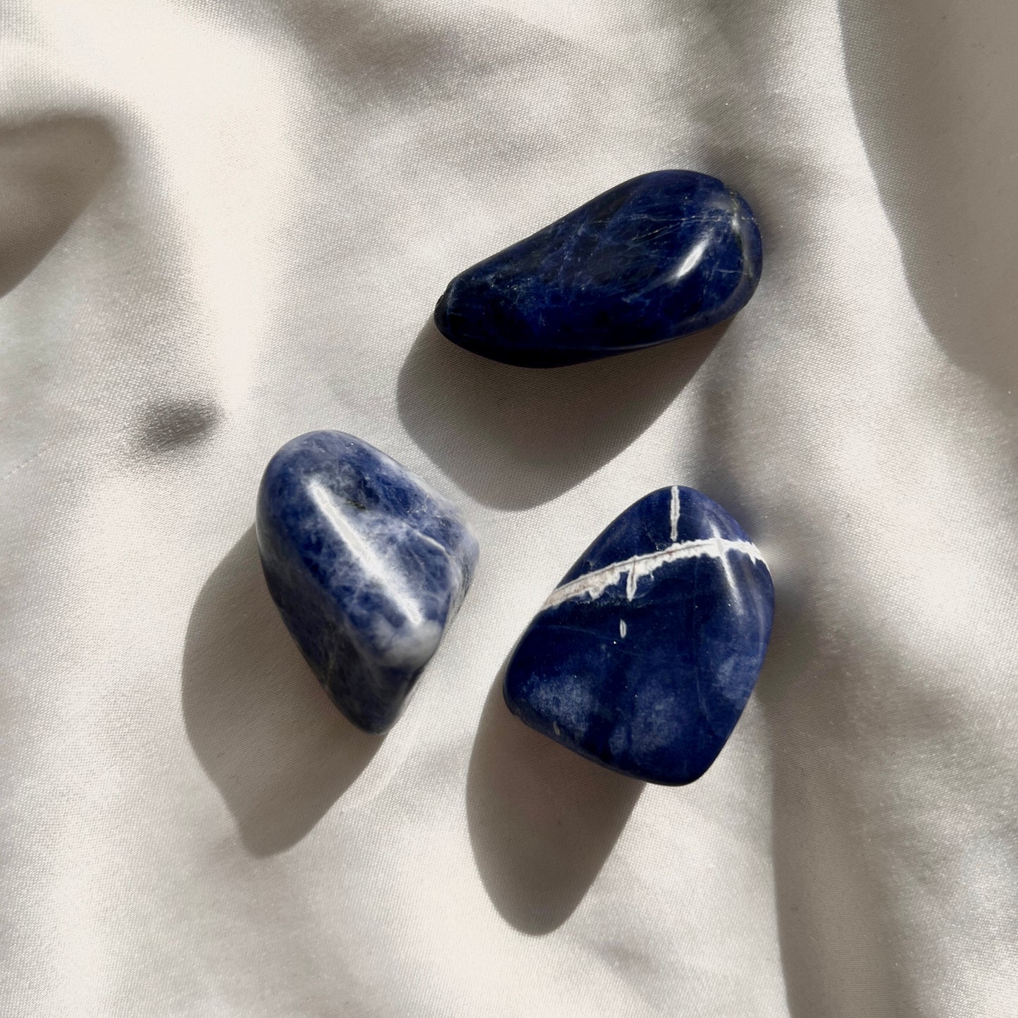 Sodalite tumbled stone from Brazil