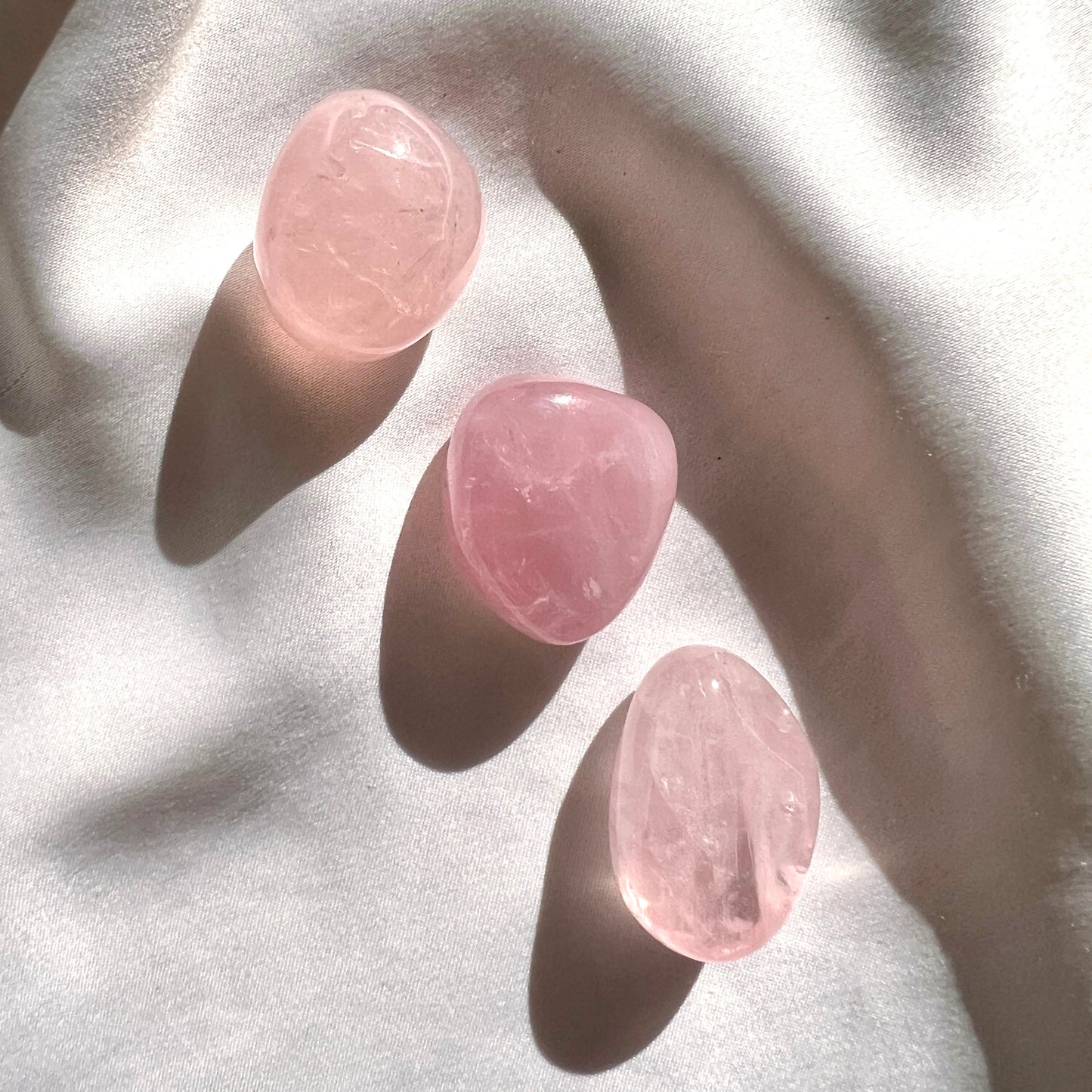 AAA grade Rose Quartz tumbles from Madagascar