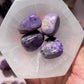 Rare Charoite tumbled stone from Murun Massif.